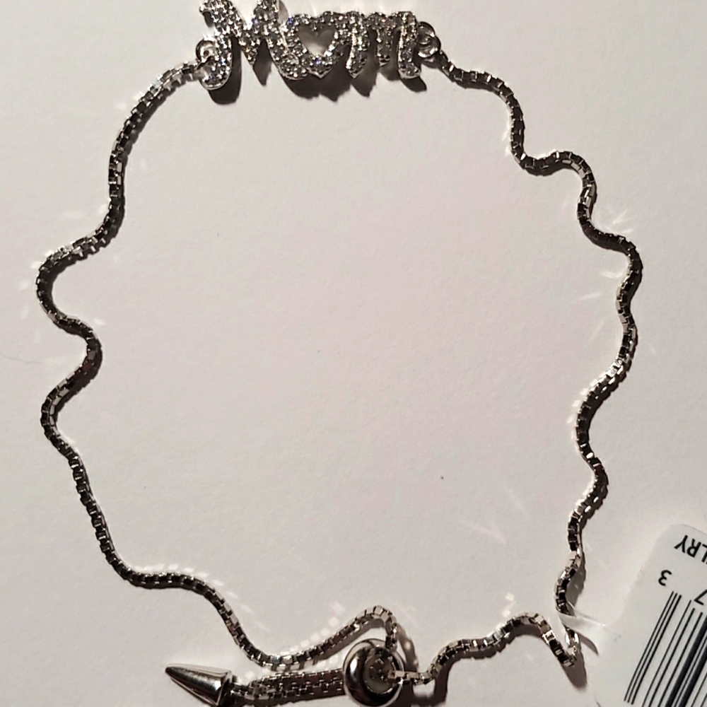 Sterling Silver Mom bracelet